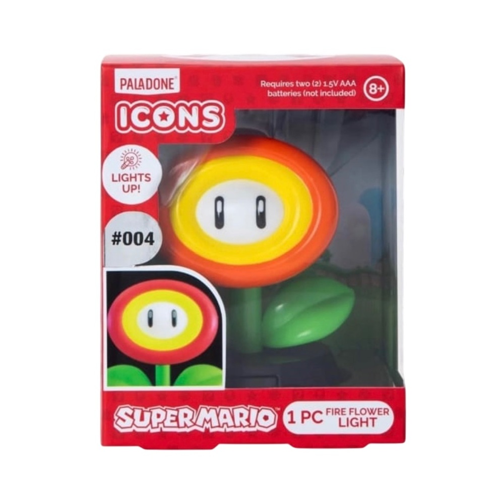 Nintendo Super Mario Fire Flower Light - Red, Yellow, Green